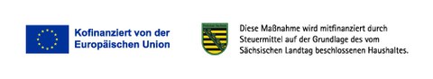 Logo der EU und des Freistaates Sachsen