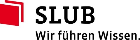 Bilddatei des SLUB-Logos mit dem Slogan „Wir führen Wissen“