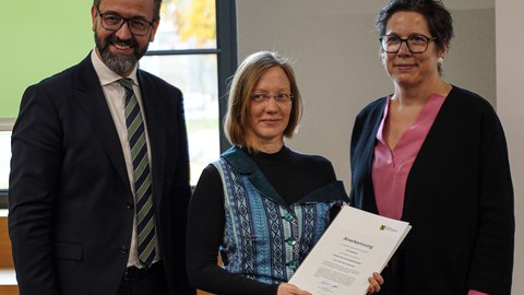 Award winner Junior Professor Nora Huxmann