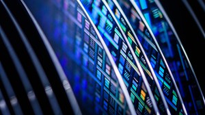 in Stapel Wafel von der Seite aufgenommen