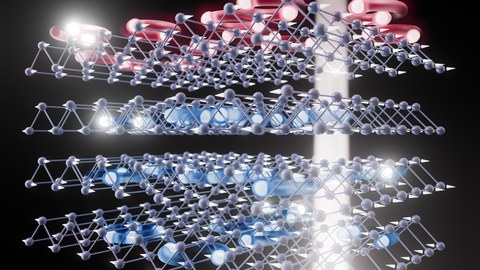 Oberflächen Exzitonen - ein gitterartiger Würfel aus Teilchen