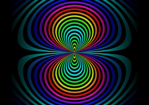 bunter Regenbogen mit 3D-Effekt