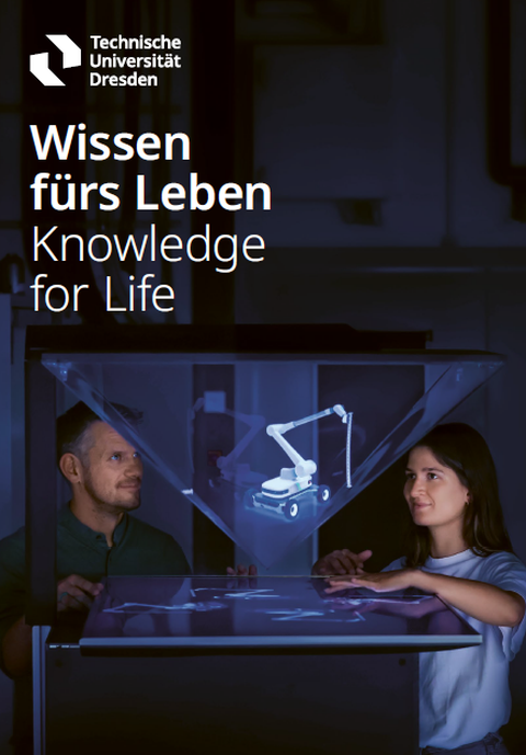 Foto: Cover der Imagebroschüre "Wissen fürs Leben" der TUD