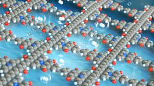 Wasserstoffgitter mit Atomen