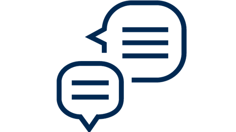 TUD Icon Dialog | Zwei Sprechblasen